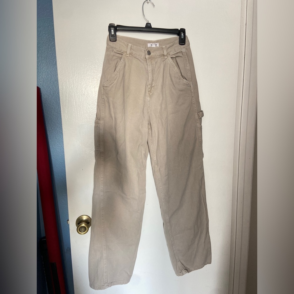 GARAGE tan carpenter high waisted pants (Dani carpenter pant)